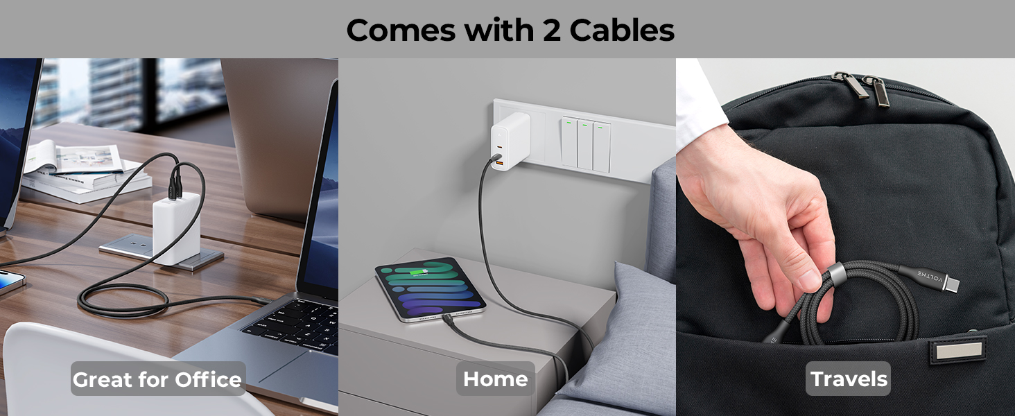 Voltme Powerlink Rugg Double Nylon Cable Type C to Type C 5A